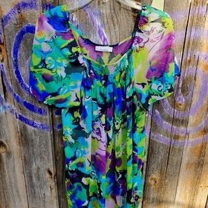 1x summer top w/ black sheer under garment by Dressbarn